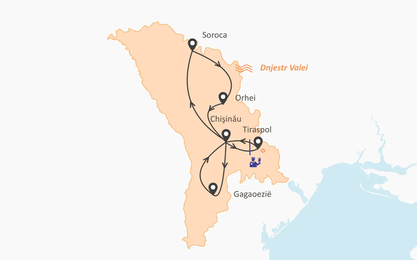 Reis naar Moldavië en PMR (Transnistrië)